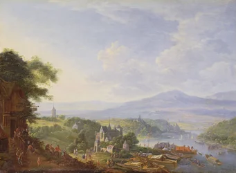 View on the Rhine, near Cologne, c.1700-10